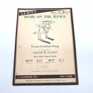 Vintage Sheet Music 1930 Home On The Range G Schirmer Co